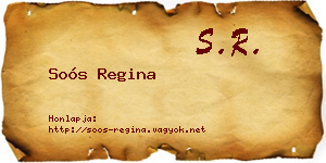 Soós Regina névjegykártya